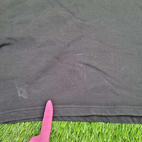 ADIDAS Cropped Terry Hoodie Womens M/L 24x17 Baggy Oversized Y2K Style - Picture 5 of 10